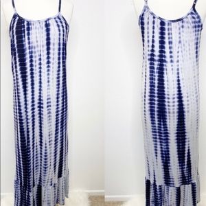 Brina & Em Blue Tie Dye Maxi Dress